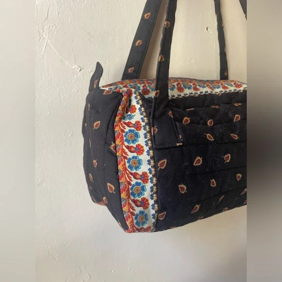 Vintage Suttles and Seawinds Quilted Bag Floral Cottagecore Straps and Zipper - Picture 8 of 13